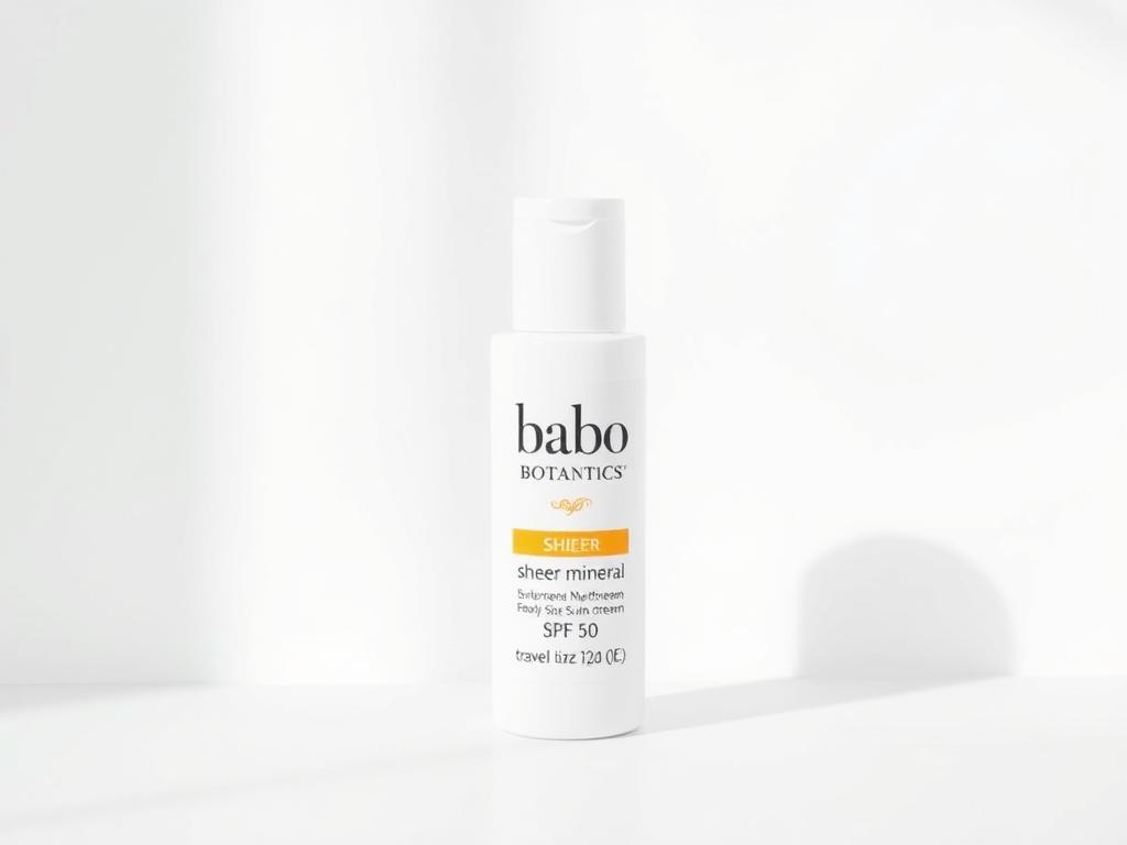 Babo Botanicals Sheer Mineral Sunscreen SPF 50 travel size bottle Babo Botanicals Sheer Mineral Sunscreen SPF 50 travel size bottle