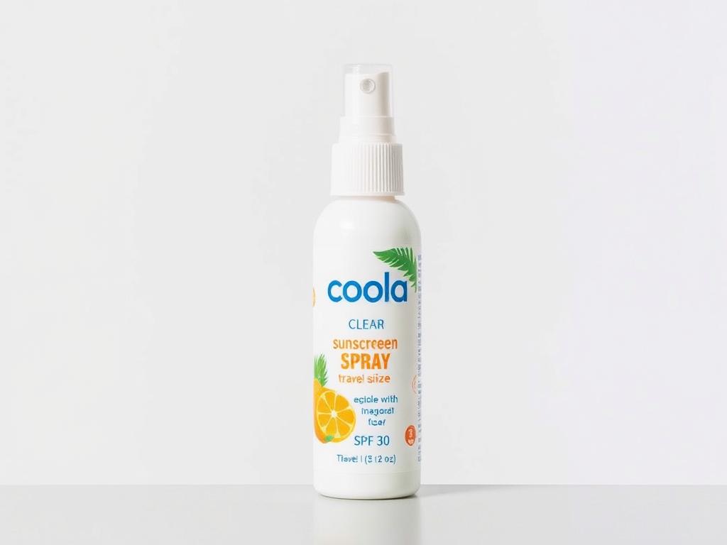 Coola Clear Sunscreen Spray SPF 30 travel size bottle Coola Clear Sunscreen Spray SPF 30 travel size bottle