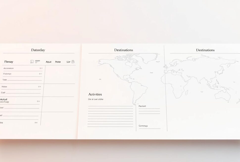 travel itinerary template​