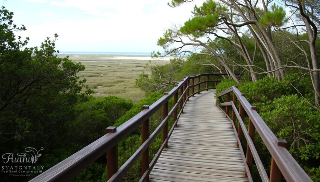Audubon Bird Sanctuary on Dauphin Island, Alabama - a nature lover's hidden beach town USA Audubon Bird Sanctuary on Dauphin Island, Alabama - a nature lover's hidden beach town USA