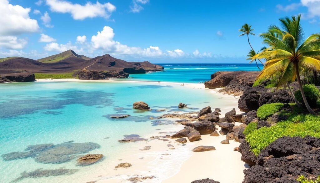 Hulopoe Beach on Lanai Island, Hawaii - a luxurious yet hidden beach town USA Hulopoe Beach on Lanai Island, Hawaii - a luxurious yet hidden beach town USA
