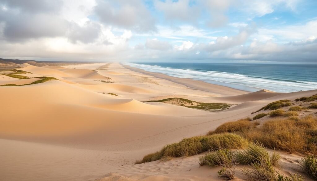 Oregon Dunes National Recreation Area near Florence, one of the hidden beach towns USA on the Pacific coast Oregon Dunes National Recreation Area near Florence, one of the hidden beach towns USA on the Pacific coast