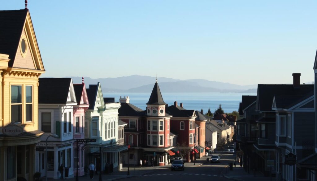 Victorian architecture in Port Townsend, Washington - a charming hidden beach town USA Victorian architecture in Port Townsend, Washington - a charming hidden beach town USA