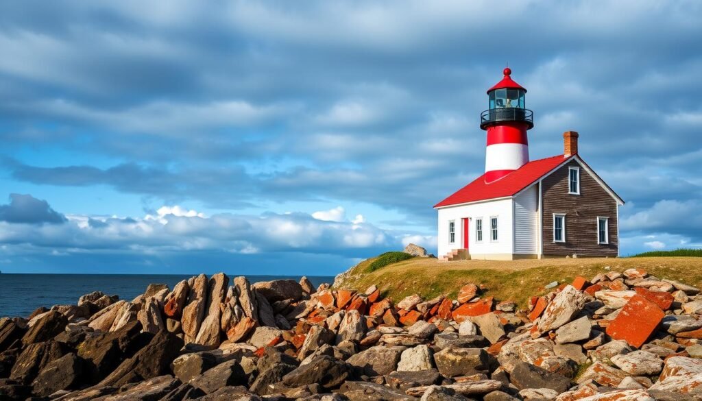 West Quoddy Head Lighthouse in Lubec, Maine - the easternmost point in hidden beach towns USA West Quoddy Head Lighthouse in Lubec, Maine - the easternmost point in hidden beach towns USA